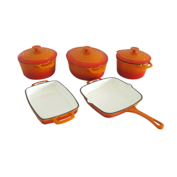Chinese Factory Cast Iron Cookware Set: Pot, Pan, Frypan, Grill Pan, Dutch Oven, Casserole Pot Collection