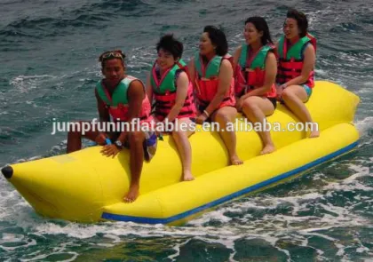 cheap inflatable water boat banana, water park use inflatable banana boat