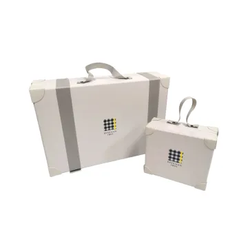 Advent calendar suitcase gift box with ribbon handle
