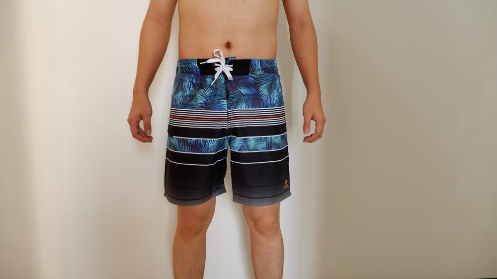 Pantalones cortos de playa para hombres a rayas a rayas