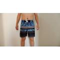 Patchwork gestreifte Männer Strandshorts