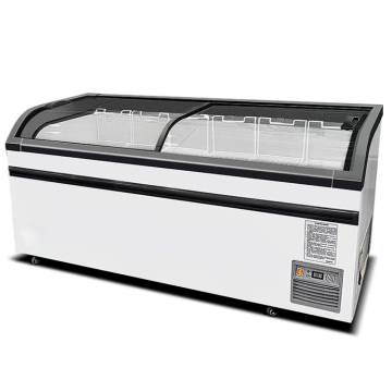 Curved Style Supermarket Display Freezer