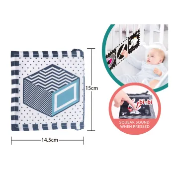High-Quality Washable Soft Cloth Book with BB Sounds for Baby Early Education