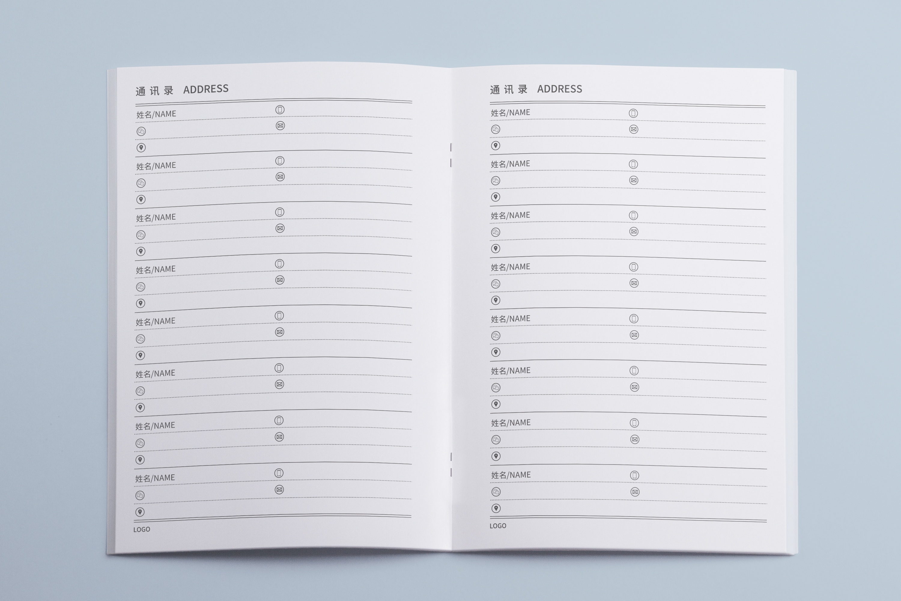 Saddle-Stitched Notebook for Daily Notes