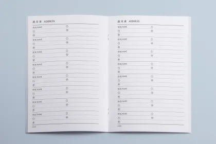 Saddle-Stitched Notebook for Daily Notes