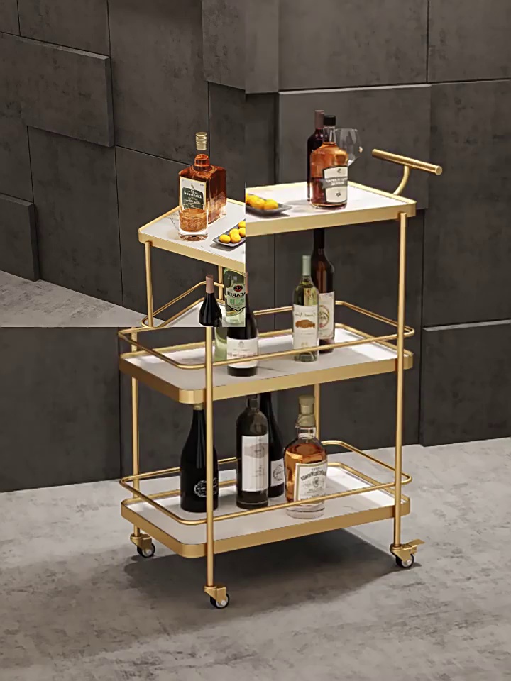 Elegant Mobile Food Cart for Hotel and Restaurant Use