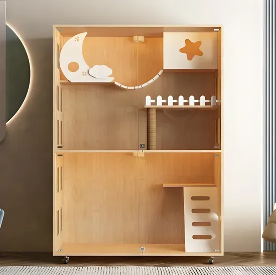 Trendy Cat Condo: Chic Solid Wood Haven for Pet Lovers