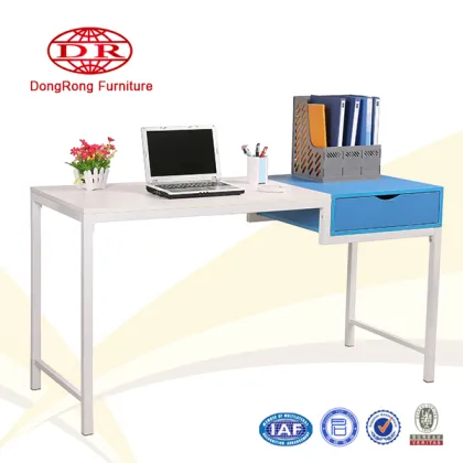 Desktop computer table with bookshelf