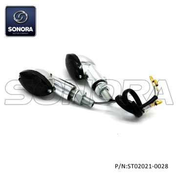 Cat Eye E-MARK LED Turning Light Smoke Lens Chrome Shell (P/N:ST02021-0028) Top Quality