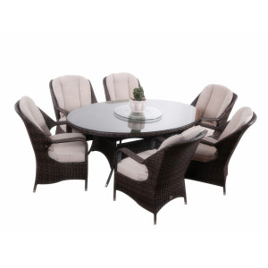 7pc moderne Rattan Abendessen Möbel Set