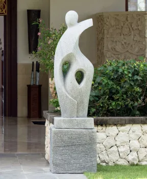 European Natural White Marble Carved Griotte Sculpture for Outdoor Garden Decoration