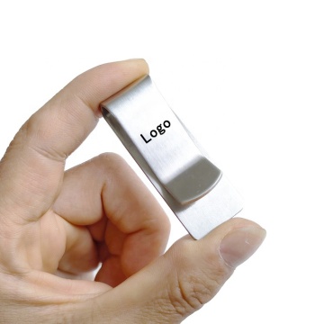 High-Quality Custom Logo EDC Thick Stainless Steel Money Clip for Promotions
