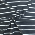 Kain gaun stripe rajut jersey tunggal untuk pakaian