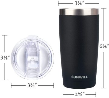 Durable Insulated Stainless Steel Coffee Mug with Lid