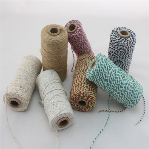 Wholesale 100% Cotton Baker's Twine Gold Silver Cotton Rope 2015 New Cotton Twine - 110 Yards / Spool