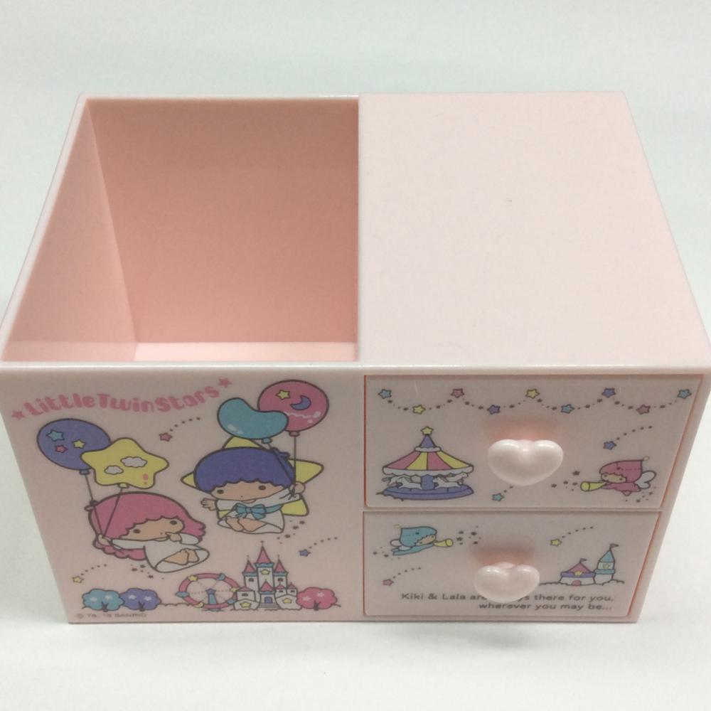 Plastic cartoon storage box with drawer