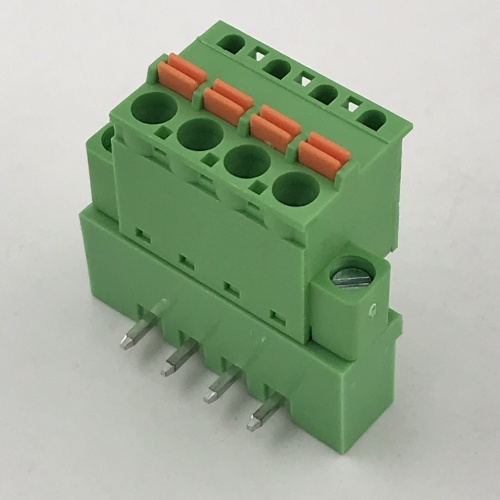 spring pluggable terminal block with locking screw