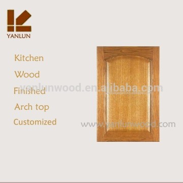 arch top finished solid oak wood kitchen swinging door
