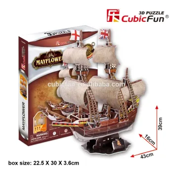 3d puzzle ship toy - May Flower ancient jalor paper model