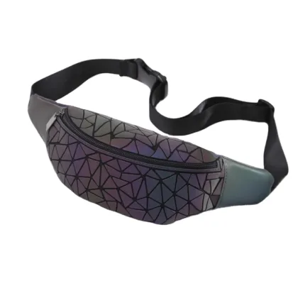 Premium Luminous Chameleon Belt Bag - Geometric Diamond Chest Bag - Waterproof Spring & Summer