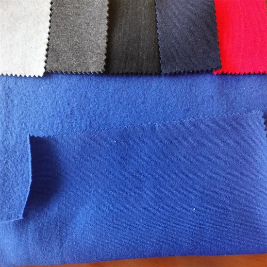 100% Poly Blue One Side Brushed Spun Fleece