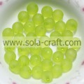 Top Selling Matte Imitation Acrylic Fluorescence Green 8MM Beads Wholesale Gumball Beads