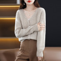 All wool knit coat for women