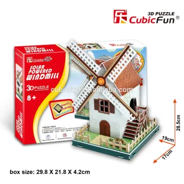 Solar Powered Windmill-mini architecture puzzle model