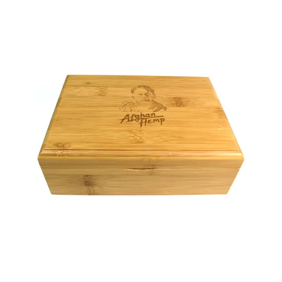 Eco-Friendly Bamboo Wood Storage Box with Compartments