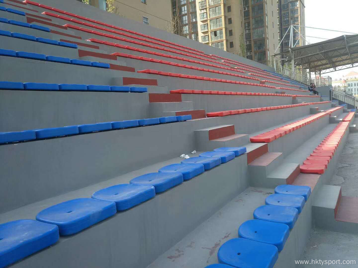 Factory Best Price HDPE Blow Moulding Colorful Plastic Seat Chair for Stadium Outdoor Use