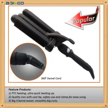 Triple Barrel Hair Curler Wand Professional Salon Tool