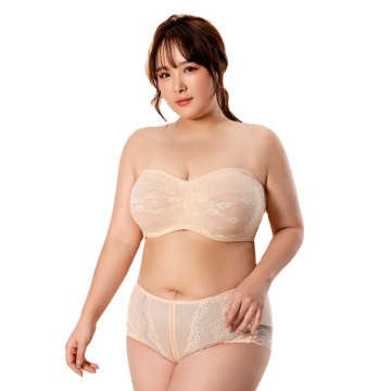 Plus Size Strapless Bra: Wedding Bra, Push Up, Full Coverage, Non-Slip Underwear for Big Bust & Thin Cup