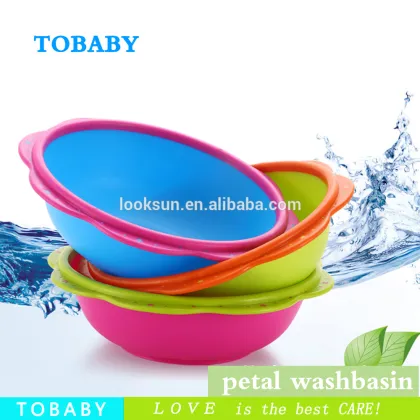 PP plastic colorful baby wash basin/wash bowl