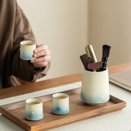 Blackwood Tea Ceremony Set: Six Item Household Tea Tools and Kung Fu Utensils