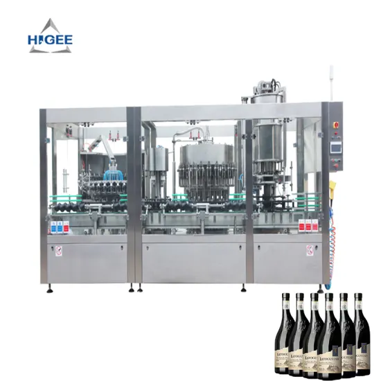 Higee 3-in-1 Monoblock Machine Supplier: Automatic Wine Bottle Filling and Capping