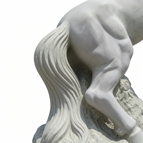 Classic White Marble Animal Sculpture for Courtyard