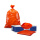 Custom Logo Printing orange garbage bag plastic trash bag