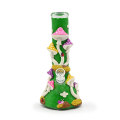 Multi colored mushroom tree Glass Beaker Bong