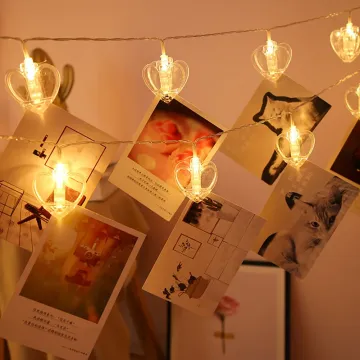 Battery-Powered LED Photo String Lights for Wall Hanging and Wedding Decor