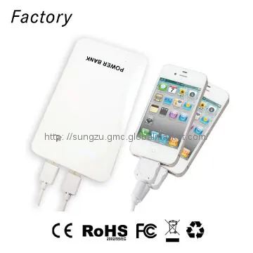 Newest battery back!! 2 USB power bank for tablet pc 10000mah