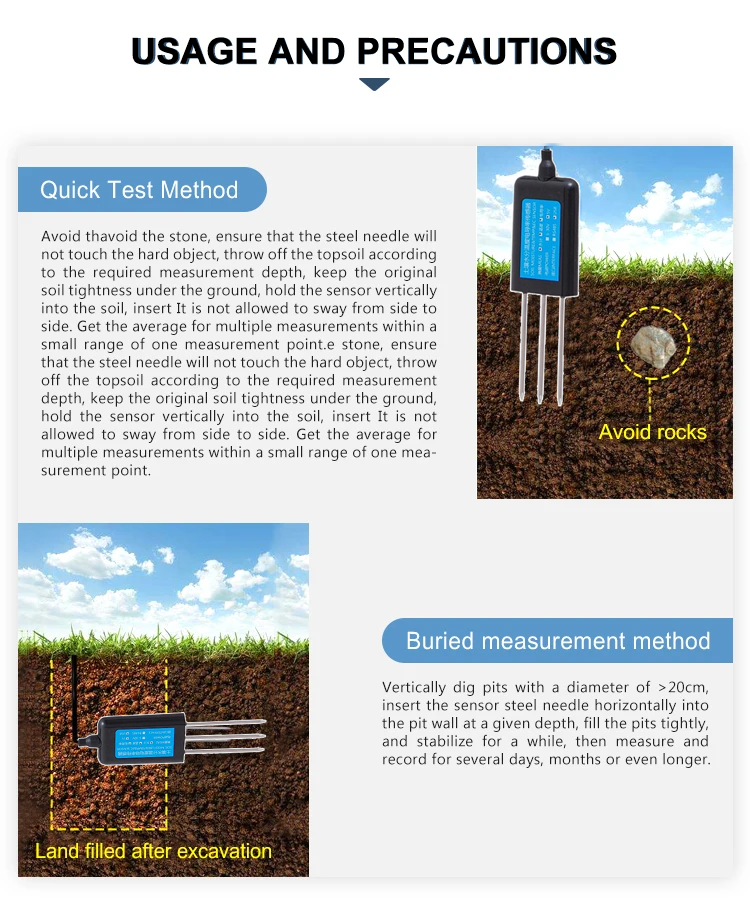 Smart Farm 3-in-1 Soil Sensor - Humidity, Temperature, Moisture ...