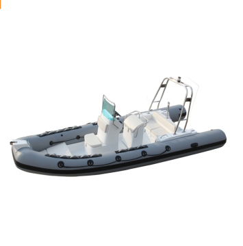 CE Certified PVC Rib 520 Inflatable Boat with Fiberglass Hull and Console