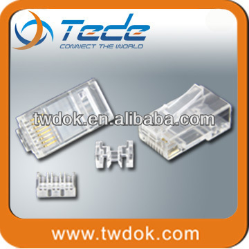 TEDE 8p8c shielded cat6 rj45 modular plug