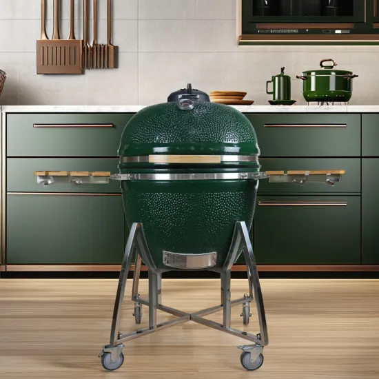 XXL Ceramic Kamado Joe Classic III BBQ Grill - 27 Inch Charcoal Smoker with Powder Coating