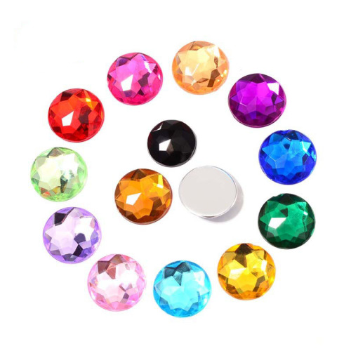 Pure acrylic round stones sew on