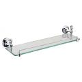 Cristal holder with rail glass shelf for bathroom
