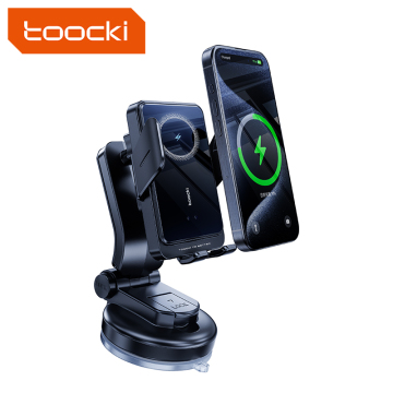 Toocki 360 Degree Adjustable Suction Cup Car Mount with Wireless Charger
