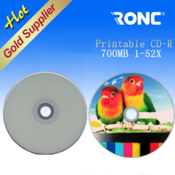 Blank CDR CD-R 52x White Inkjet Printable