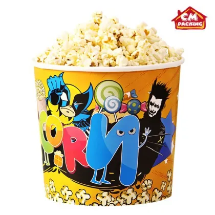 custom disposable paper popcorn cup/popcorn bowl/popcorn bucket