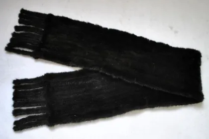 YR283 Genuine Mink Knitted Fur Scarf for Men/Men Fur Scarf
